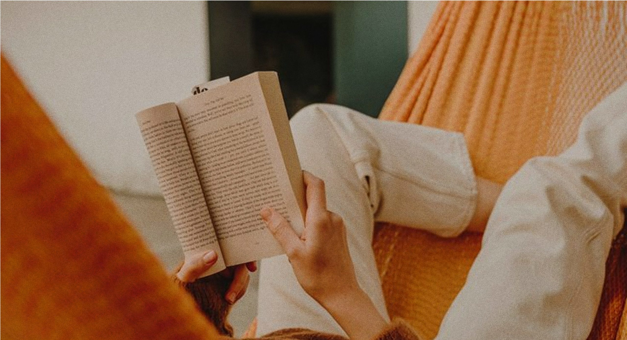 Person reading a book